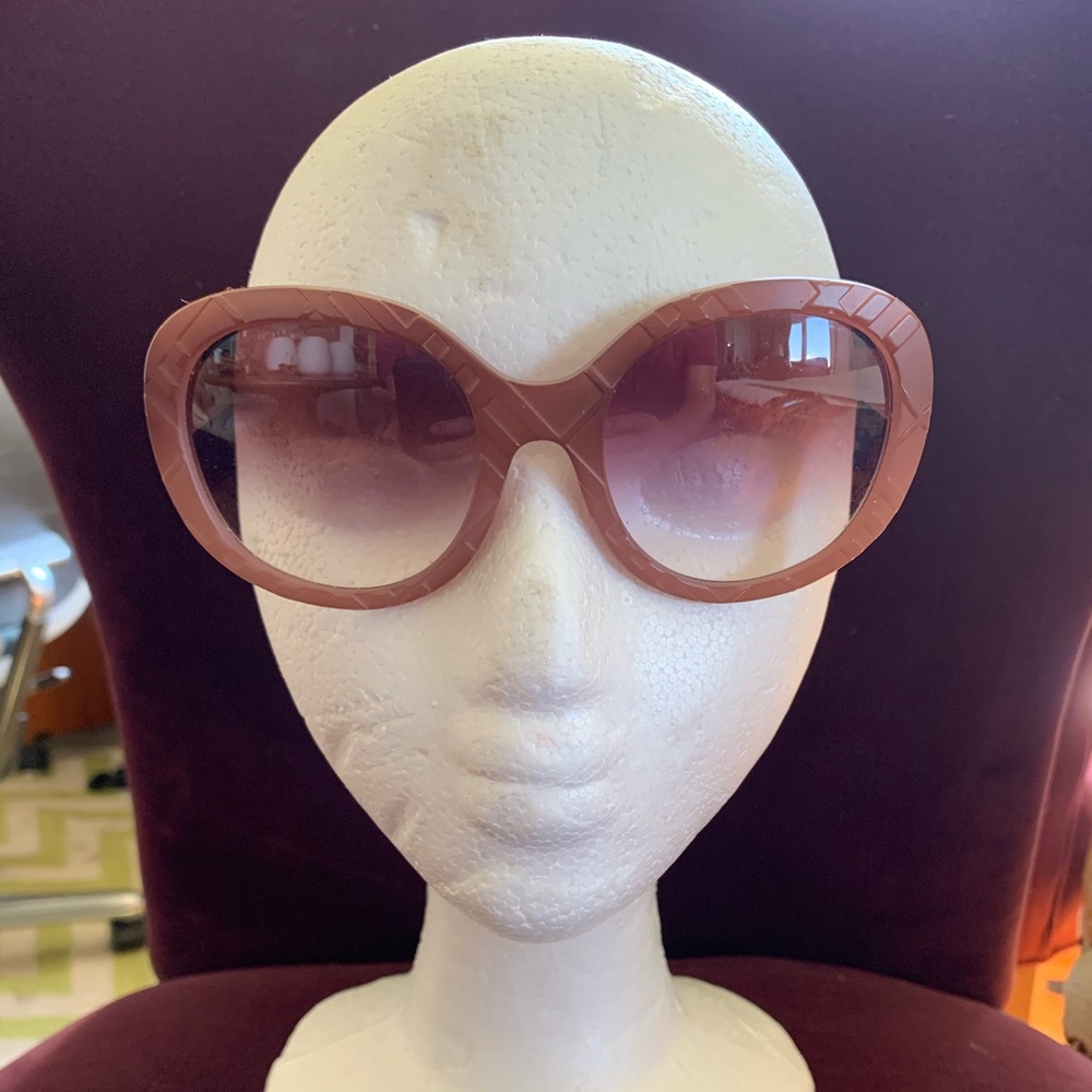 Burberry Sunglasses Purple Rose Frames Brown Lens